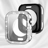 Блестящее стекло+чехол для Apple Watch Case 49мм 46 42 45 41 40 44мм Бриллиантовый бампер+Защита экрана Iwatch Series 11 10 9 8 7 6 5 SE