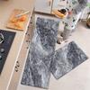 Мраморные кухонные коврики Модный фланелевый принт Коврик для ванной комнаты Длинный коврик Пена с памятью Напольный коврик для туалета Придверный коврик