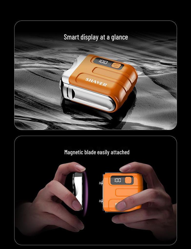R18 Portable Men's Mini Electric Shaver - Super Clean Travel-Friendly Automator