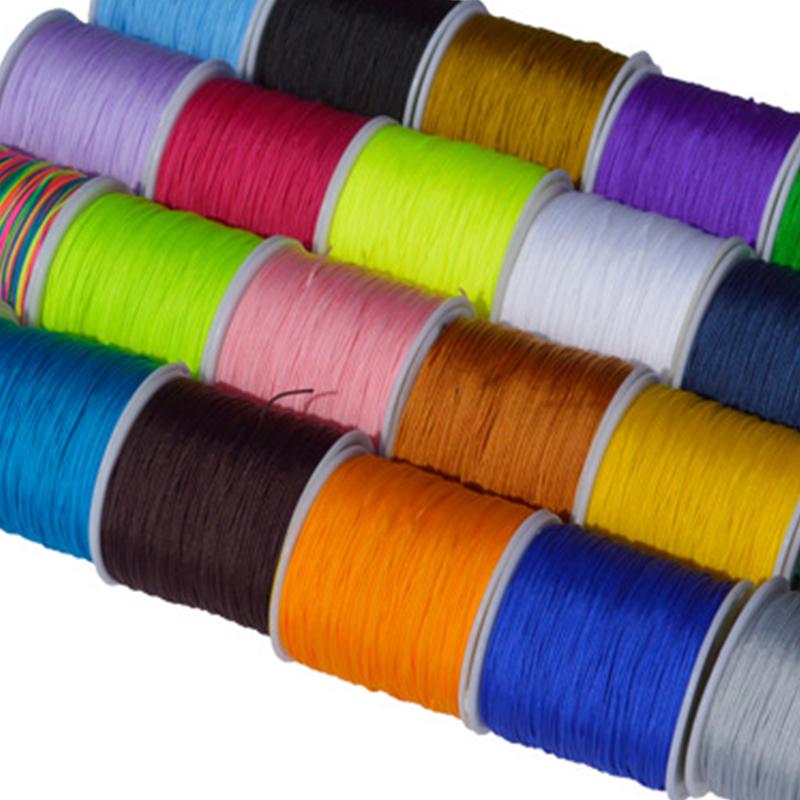 0,8 мм * 20 м, 1 рулон, высококачественный нейлоновый шнур, нить для браслетов «сделай сам», ожерелье, ювелирные аксессуары