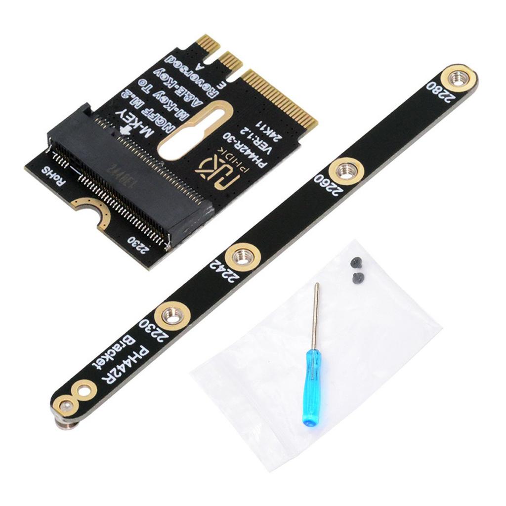 EP-043-BK Адаптер-удлинитель NGFF A+E-Key (папа) к NVME M-Key (мама) для материнской платы ноутбука SSD