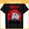 Cat Japanese Funny Art Cute Graphic For Cat Lover Catzilla Tshirt