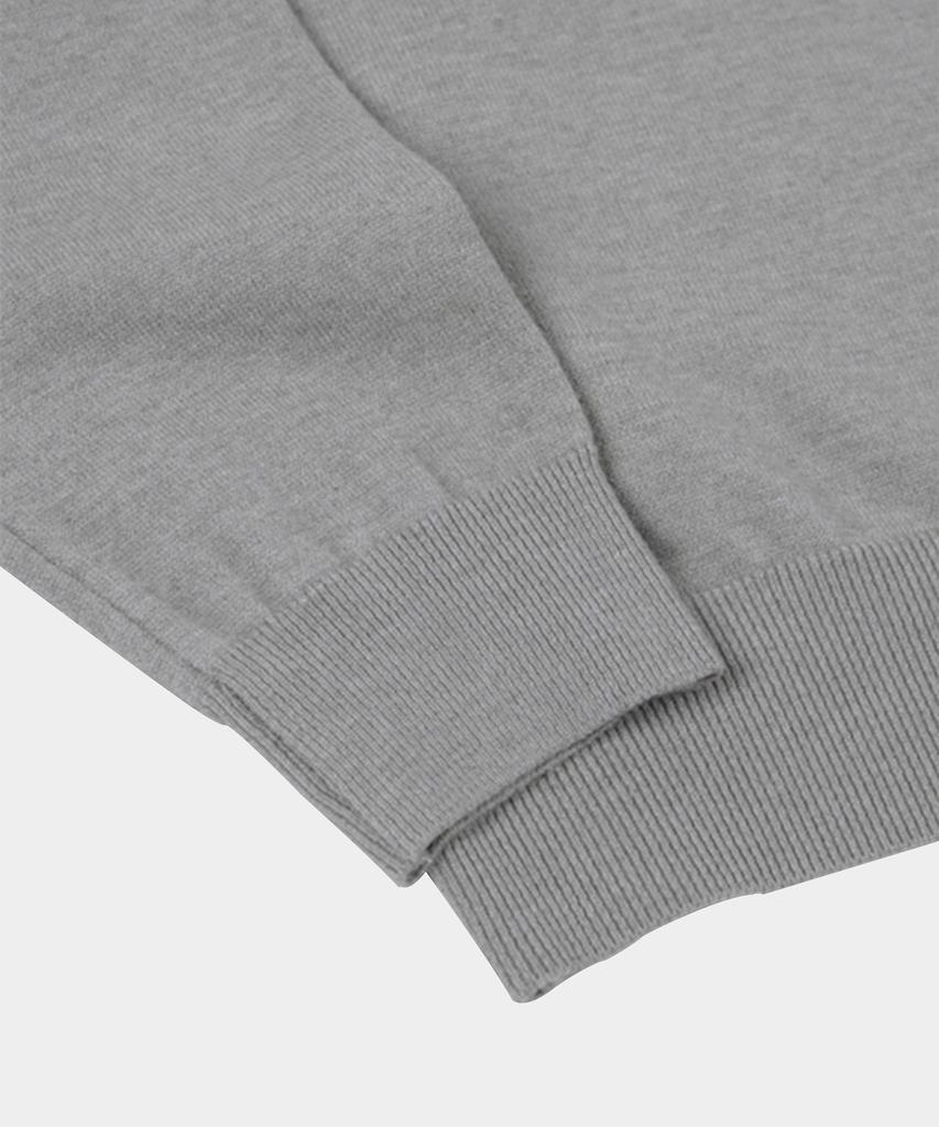 BIRBANTE Soft Washable Line Collar Knit - Gray