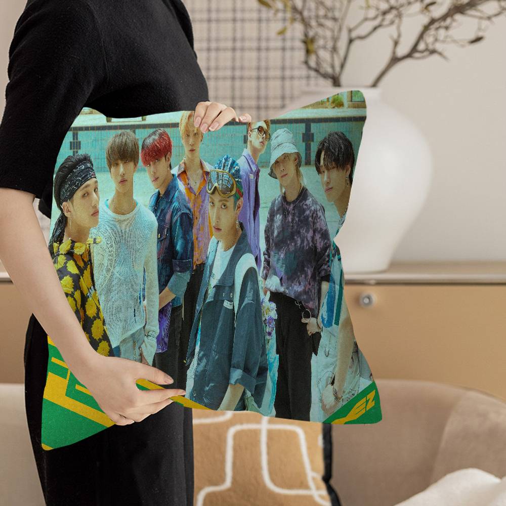 A-Ateezs Kpop Стиль Счастливый Дракон Наволочка Чехол для Подушки на Диван Декор Комнаты Подарок для Детей