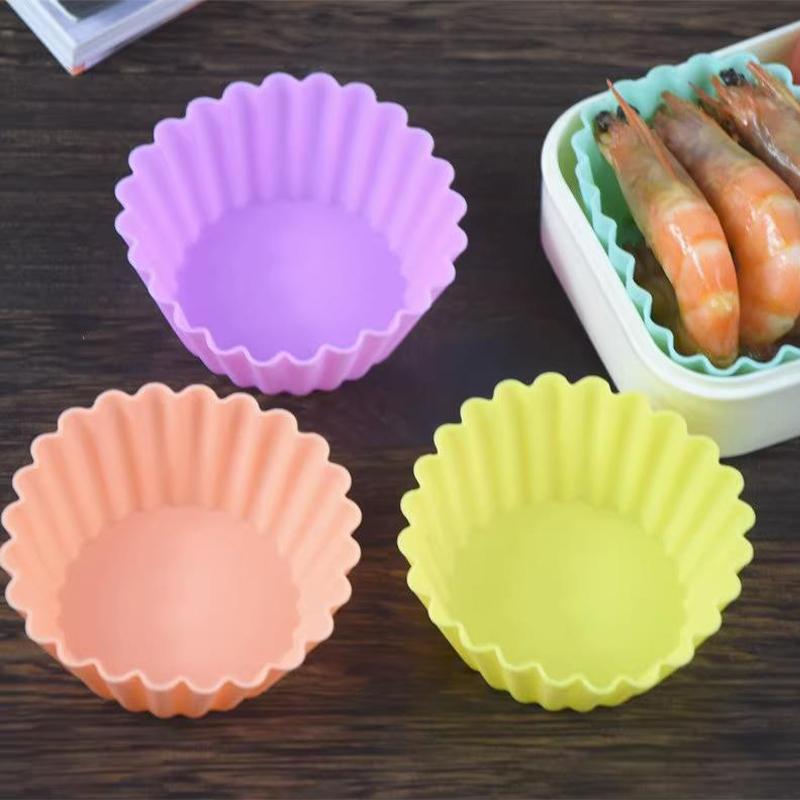 3Pcs Bento Divider Cup Easy Clean Mould Reusable Cake Mold Dessert Sushi Separate Storage Accessories Food Lunch Box Liner