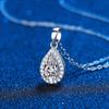 D Color 1ct 100% Real Moissanite Necklace for Women Vvs Pear Cut Diamond Pendant for Girlfriend Jewelry S925 Sterling Silver Gra