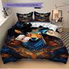 3pcs Fantasy Deer Soft Comfortable Bedding set, For Bedroom, Guest Room And Dorm, All - Season Use, High-Definition Printing136