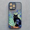 Клод Моне Забавная Кошка Искусство Чехол для Телефона Для iPhone 14 15 Pro Max Plus 16 11 12 13 Pro Max Mini X XR XS 7 8 Чехол Ударопрочный Coque