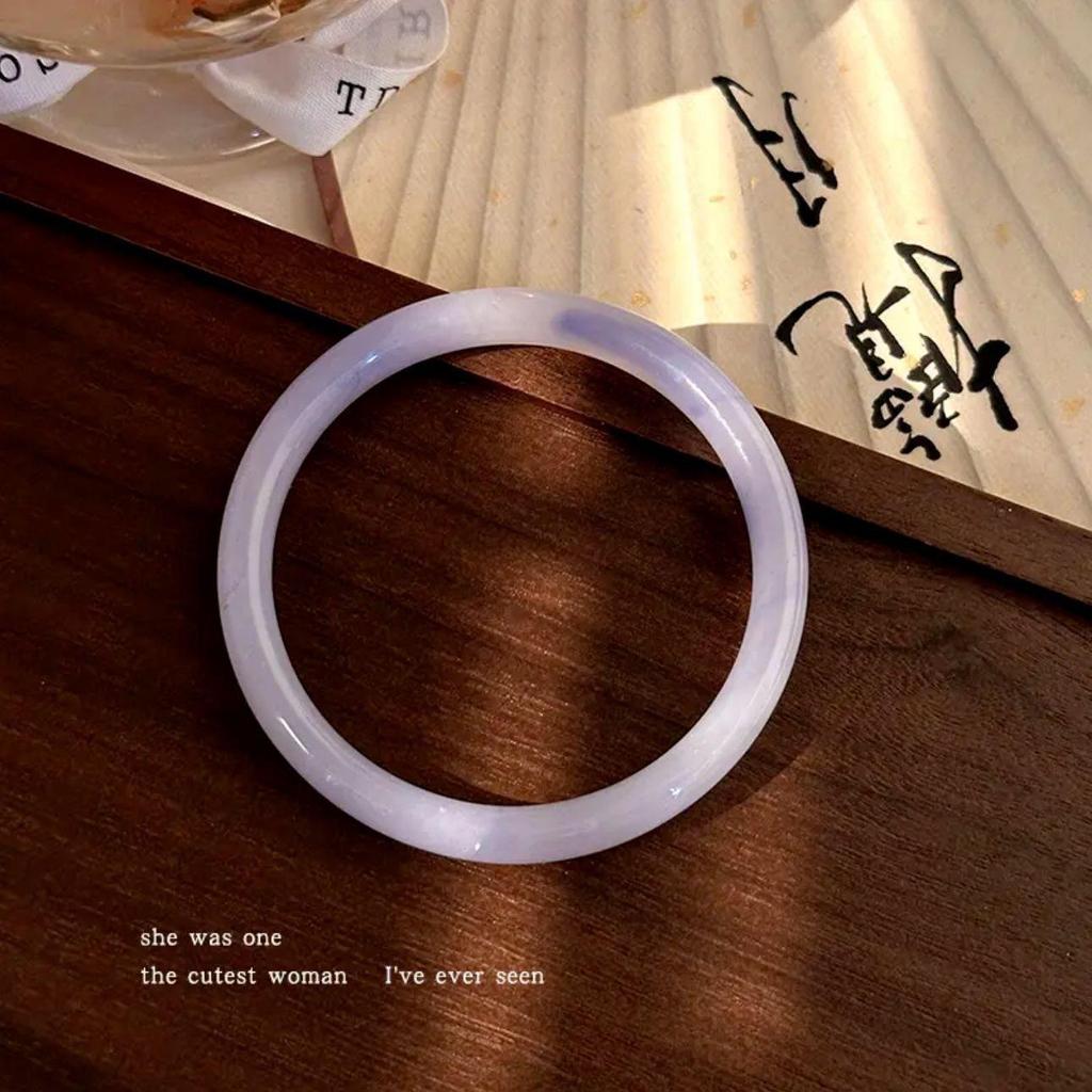 Браслет из зеленого стекла в китайском стиле с цветочным узором, вдохновленный Xiaohongshu – свежий, универсальный и сказочный