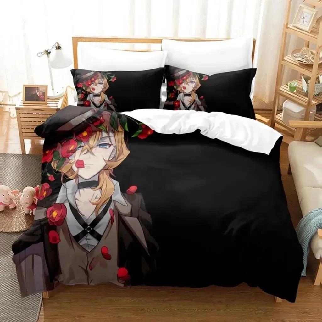 3D-принт аниме Bungo Stray Dogs Комплект постельного белья Double Twin King Пододеяльник Одеяло Наволочка Для Мальчиков Девочек Взрослых Спальня
