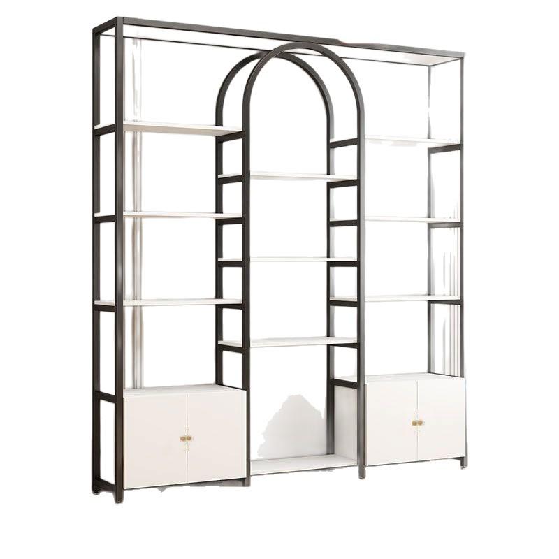 Nail Polish Display Rack: Wall-Mounted, Integrated Light, Luxury Multi-Layer Wrought Iron Shelves