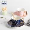Роскошный Дворцовый Керамический Набор: Кофейная Чашка, Блюдце, Ложка 220 мл Скандинавская Чайная Чашка Фарфоровый Чайный Набор Продвинутая Чашка для Чая Кофейная Чашка для Эспрессо