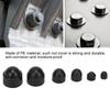 145PCs Hex Nut Cap Black PE Protective Fastener M4‑M12 Bolt Cap Industrial Accessory WJ‑10‑0005