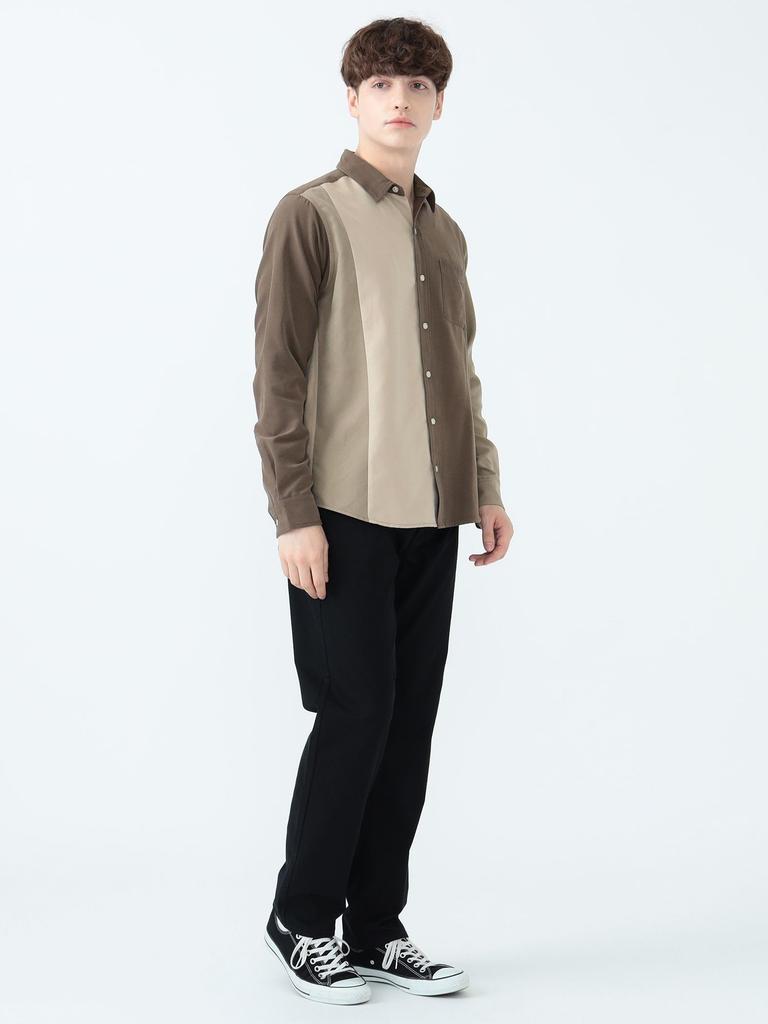 Beams Heart Men's Stretch Twill Narrow Jeans Pants, Black, Size L