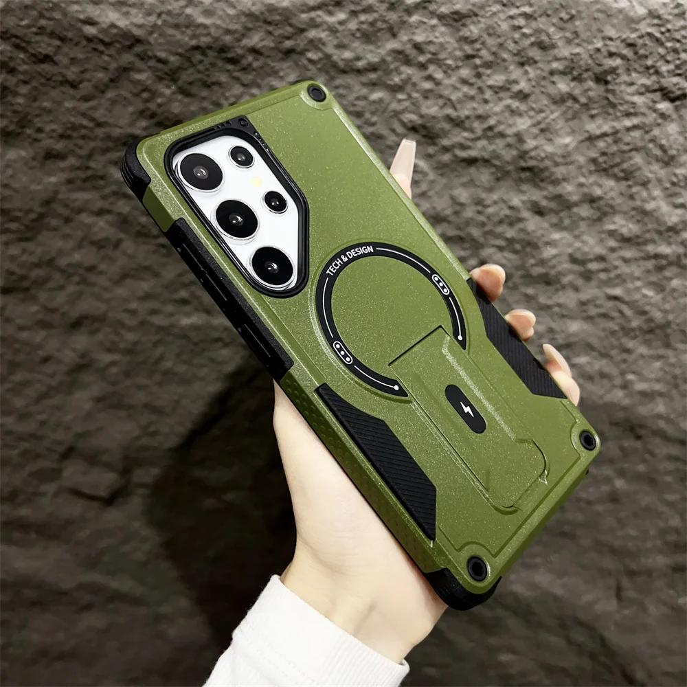 Magnetic For Holder Phone Case For Samsung Galaxy S2 S24 Ultra Plus A6 A36 A A16 A1 A4 A3 A2 Stand Cover Bumper
