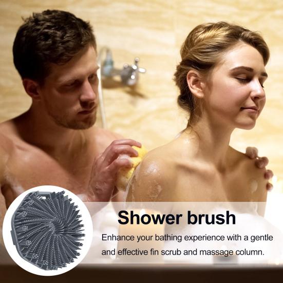 Силиконовая щетка для ванны, отшелушивающая щетка для чувствительной кожи, с массажными колоннами, противоскользящая