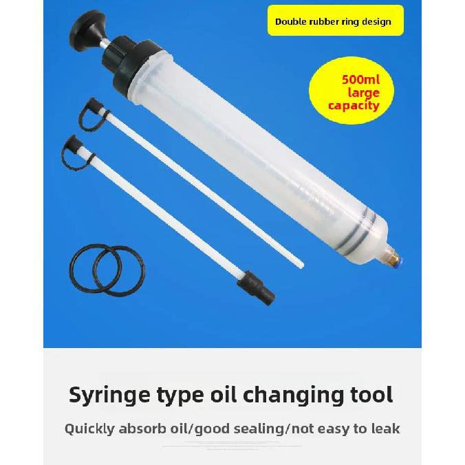 Large Syringe Oil Extractor and Injector for Car Engine Oil Brake Fluid Change Professional Suction Pump Tool Kit