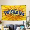 1 шт. Полиэстеровый настенный гобелен Twisted Tea, 2D-печать, настенное панно для спальни, гостиной, общежития, идеальный подарок для любителя напитков