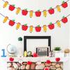 Pencil Fruit Banner for Back To School Decoration Pre-Strung Classroom Hanging Sign Garland for Teacher Appreciation First Day