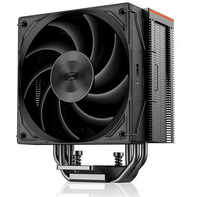 Воздушный кулер для процессора PCCOOLER CPS RZ400 V2, 4 тепловые трубки с прямым контактом, TDP 240 Вт, Алюминиевая верхняя крышка, Высота 155 мм, 120-мм бесшумный PWM-вентилятор, Совместим с