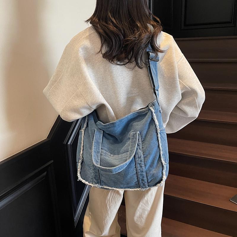 Винтажная джинсовая сумка женская сумка через плечо сумка для шоппинга сумка