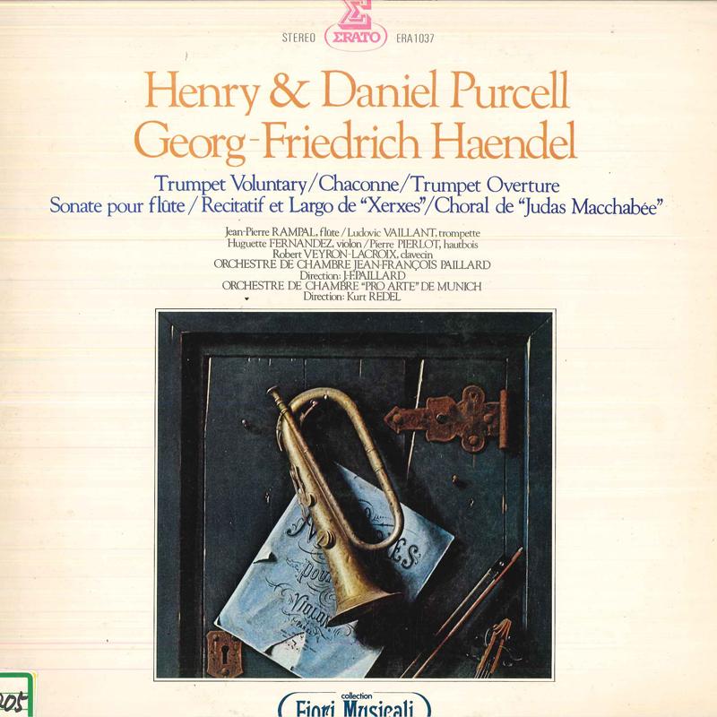 LP-пластинка ЖАН-ПЬЕР РАМПАЛЬ (ФЛЕЙТА),ЛЮДОВИК - Трубный волонтер - H & D.purcell G ERA1037 ERATO 1975 Япония Оби Классика Б/У