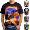 Футболки с 3D принтом Eagle для мужчин, молодежный костюм для взрослых с круглым вырезом