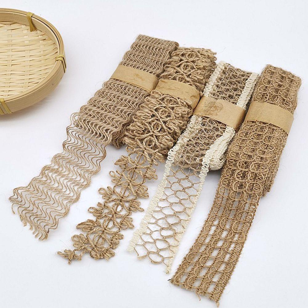 Woven DIY Scrapbook Home Ornament Lace Wedding Party Supplies Burlap Roll Jute Ribbon Hemp Rope