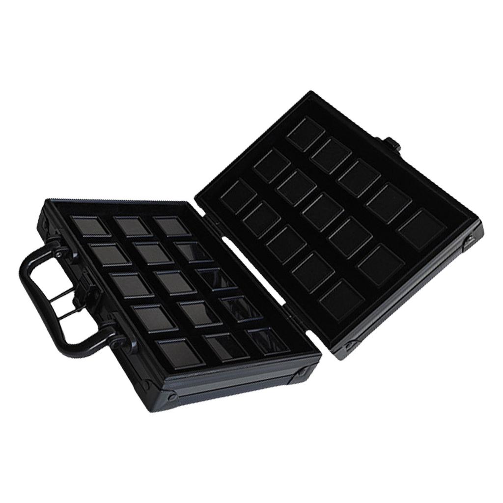 Практичный алюминиевый кейс для хранения драгоценных камней с пенопластовым вкладышем для надежной защиты ювелирных изделий и удобства в путешествиях