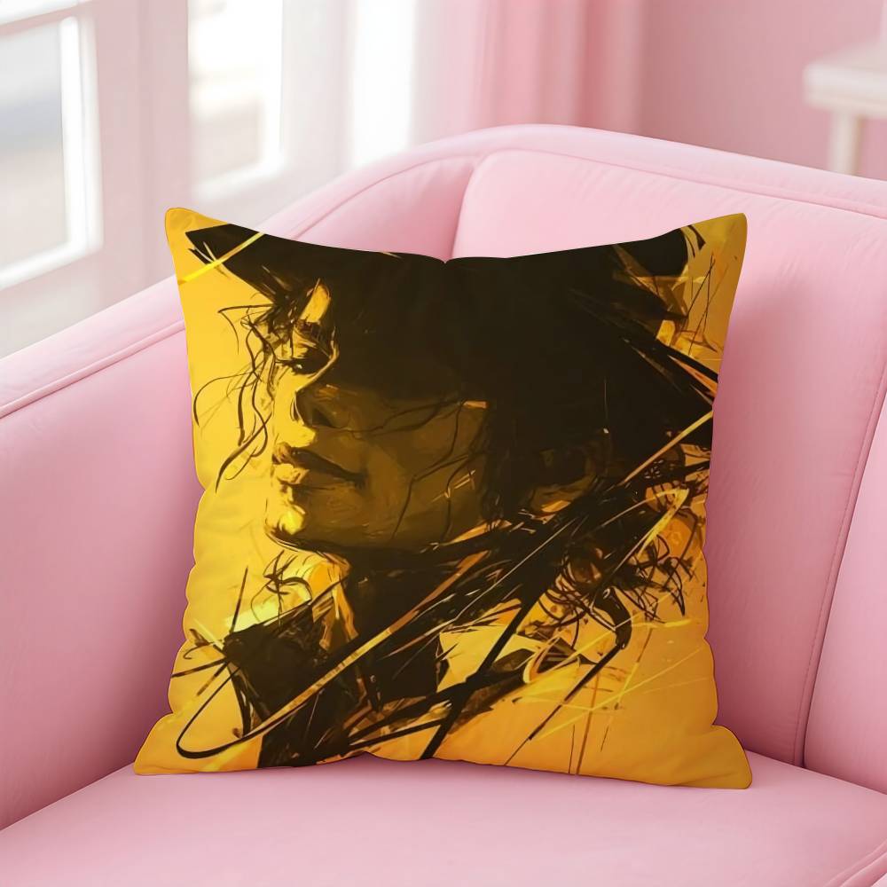 Classic Singer M-Michael Jackson Pillow Case Printed Pillowcase for Living Room Sofa Cushion Cover & Bedroom Decor
