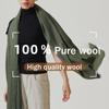 Four Seasons Available Women'S 100% Wool Scarf Ultra Slim Water Soluble Yarn Premium Square Scarf Simple And Versatile Shawl