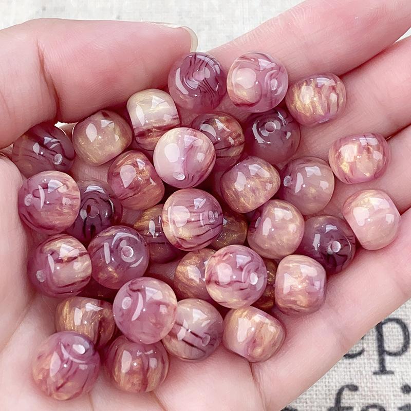 Hot Sale Bulk Resin Beads 50PCS or Customizable Quantity DIY Handmade Production Garment Accessories Round Beads Scattered Beads