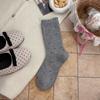 Women Spring Autumn Winter Cotton Socks,Floral Lace Calf Socks,Breathable Vertical Strip Thin Medium Tube Boneless Versatile Casual Socks
