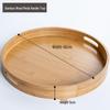 Круглый сервировочный поднос из бамбука