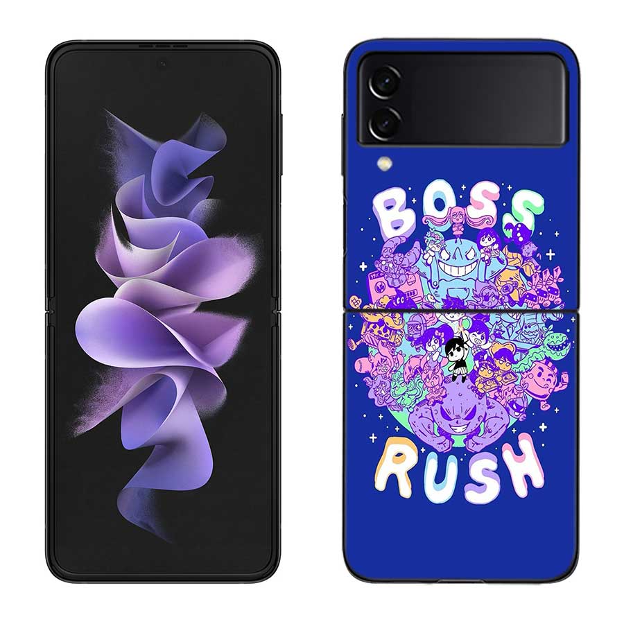 Игровой мультяшный чехол O-Omori для Samsung Galaxy Z Flip 6 5G Z Flip 5 4 3 5G Черный Жесткий Чехол для Мобильного Телефона Роскошная Поликарбонатная Защитная Крышка Coque