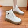 2024 Women's Short Boots Fashion Round Toe Platform Ankle Boots 2024 New Outdoor Casual Women Short Boots Botines Mujer