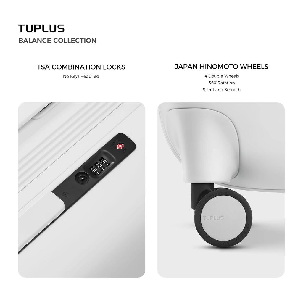 Ultra Lightweight ABS Carry Carry Quiet 8 Business Equipped with TSA Time Capsule X X 23 White [TUPLUS] Suitcase, Case, Carry-on Bag, Wheels, Travel,