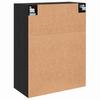 Wall Mounted Cabinet Black Oak Effect 69.5 x 34 x 90 cm