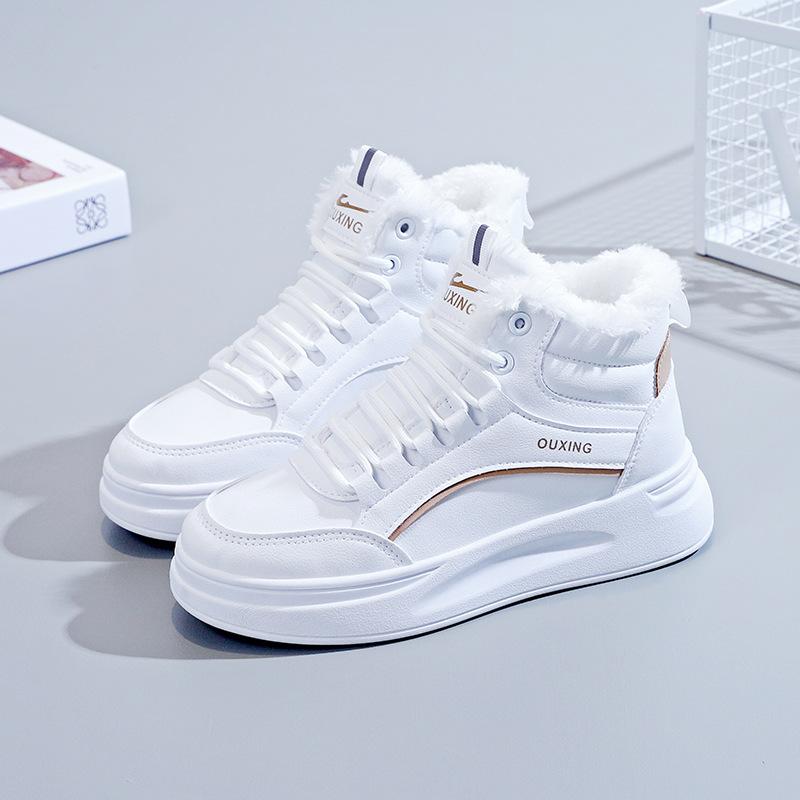 Женские высокие теплые зимние ботинки с толстой подошвой, с высоким противоскольжением и износостойкостью, для активного отдыха, тренировок, бега, спортивные хлопковые ботинки