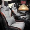 Breathable Linen BYD Dolphin Universal Car Seat Cover Cushion - All-Season, Full Surround Design