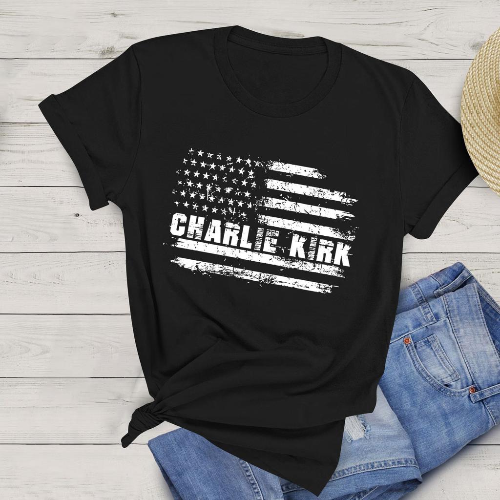 Women's Casual Printed T-Shirt Round Neck Pullover Short Sleeve Top