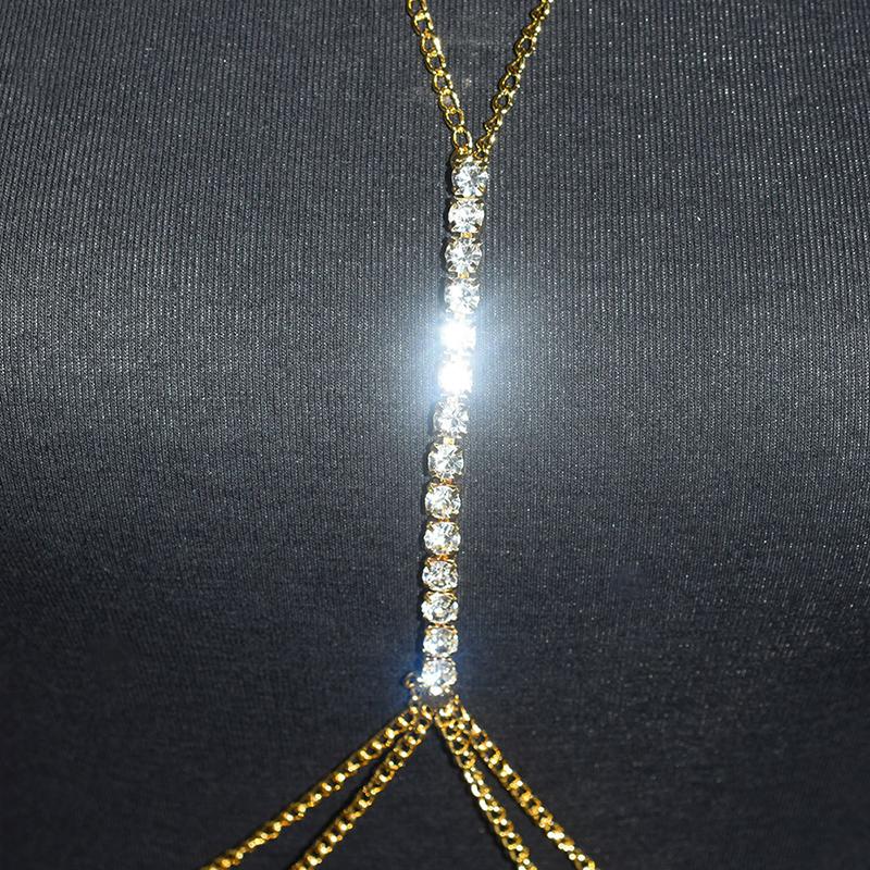 Простая Ручная Цепочка-Браслет на Грудь с Кристаллами для Женщин Аксессуары Сексуальный Бюстгальтер Цепочка на Грудь Украшения для Тела