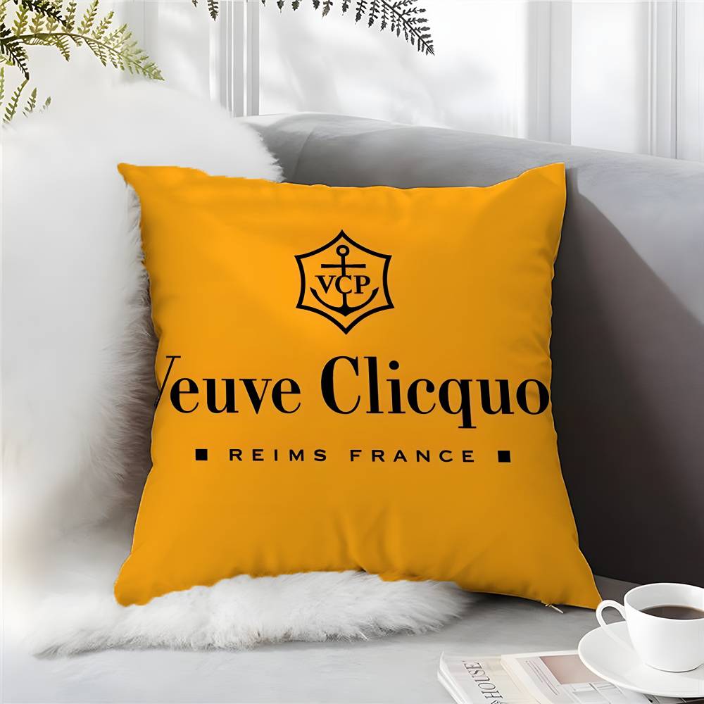 Бренд шампанского Veuve Clicquot-C Наволочка Комфорт Диван-кровать Шелковистая Элегантная Невидимая молния На заказ Декоративная c