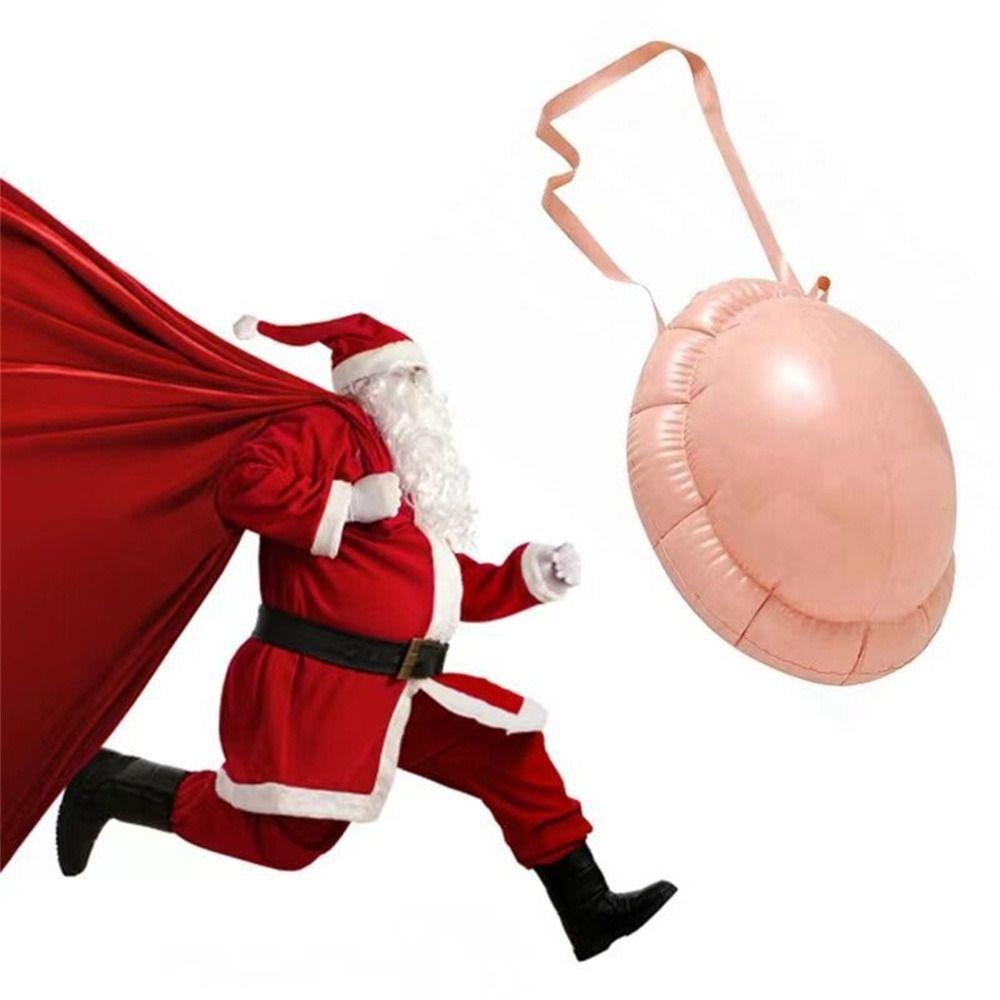 Christmas Fake Santa Claus Belly Cosplay Dress Fake Pregnant Belly Inflatable Belly Halloween