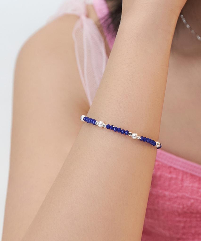 Dmoment (Серебро 925) Серебряный браслет Ocean Dots со жемчугом Swarovski