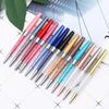 1 Pcs Creative Crystal Ballpoint Pen Stationery Office School Supply Spinning Metal Luxury Brand High Quality Roller Rose Gold