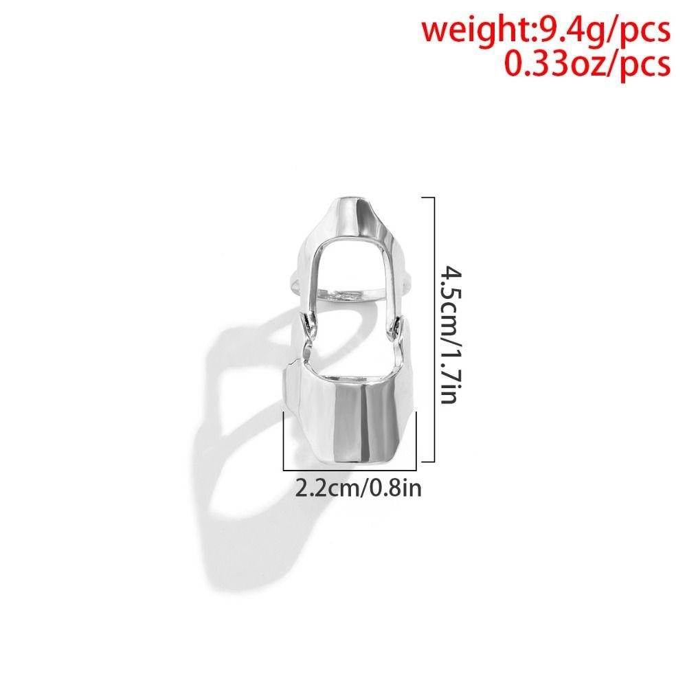 Geometry Zinc Zinc Alloy Jewelry Gift Knuckle Rings Armor Joint Rings Korean Style Rings Female Finger Rings