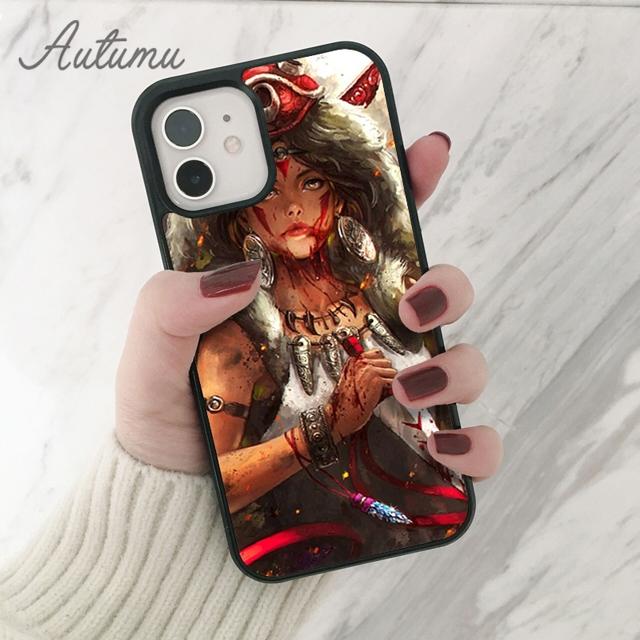 Чехол для телефона Anime Princess Mononoke для iPhone 11 12 13 14 Pro Max mini XR XS SE 2020 7 8 Plus Samsung Galaxy S21 S22