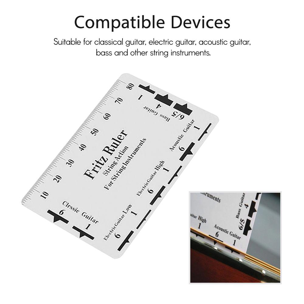 Калибр действия гитарной струны Линейка для струн Карты Инструмент для мастеров Линейка