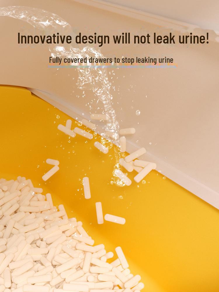 Полностью закрытый кошачий туалет с верхним входом - устойчивый к запахам и не пропускающий песок дизайн